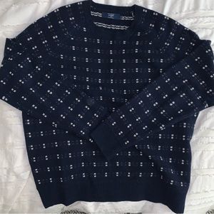 J.Crew navy blue lambs wool sweater XL